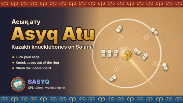 Image for Asyq Atu: Kazakh knucklebones on Solana